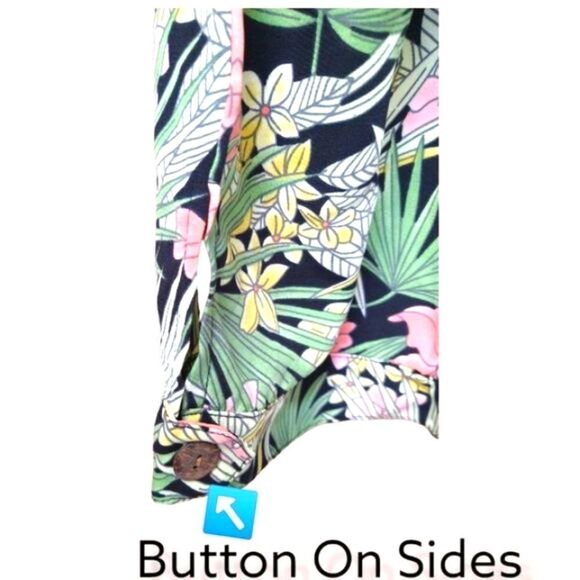 NEW Go COCO Women's Tropical Floral Plus Size Romper - Picture 5 of 12